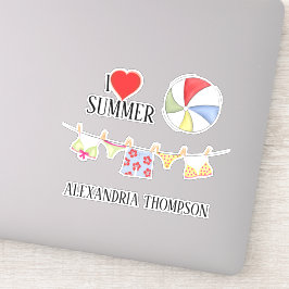 Schattigee zomer aangepaste typografie sticker