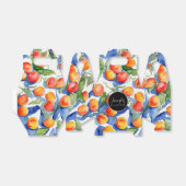 Schattigee Zomer Abrikoos Waterverf Patroon Zwart  Bedankdoosjes (Uitgevouwen)