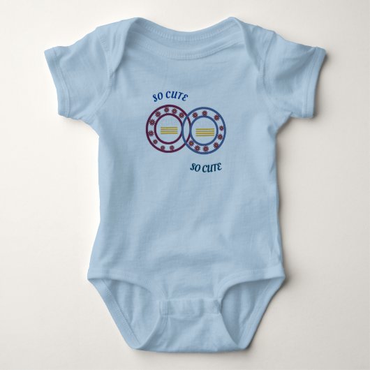 Schattigee Zomer Baby Lichtblauw Romper (Voorkant)