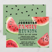 Schattigee Zomer Familie Reünie Watermeloen Horizo Kaart (Voorkant / Achterkant)