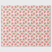 Schattigee zomer Kawaii Waterverf Watermeloen Cadeaupapier (Vlak)