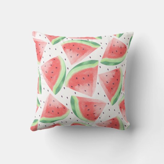 Schattigee zomer Kawaii Waterverf Watermeloen Kussen (Achterkant)