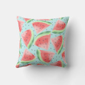 Schattigee zomer Kawaii Waterverf Watermeloen Kussen (Achterkant)
