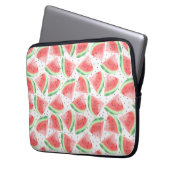 Schattigee zomer Kawaii Waterverf Watermeloen Laptop Sleeve (Voorkant Links)