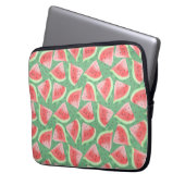 Schattigee zomer Kawaii Waterverf Watermeloen Laptop Sleeve (Voorkant Links)