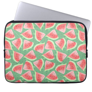 Schattigee zomer Kawaii Waterverf Watermeloen Laptop Sleeve