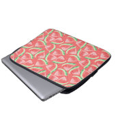 Schattigee zomer Kawaii Waterverf Watermeloen Laptop Sleeve (Voorkant onderkant)
