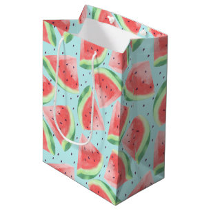 Schattigee zomer Kawaii Waterverf Watermeloen Medium Cadeauzakje