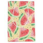 Schattigee zomer Kawaii Waterverf Watermeloen Medium Cadeauzakje (Voorkant)