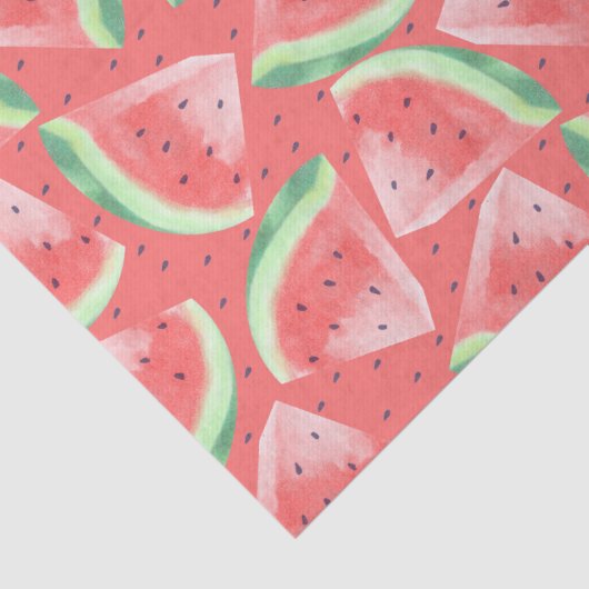 Schattigee zomer Kawaii Waterverf Watermeloen Tissuepapier (Detail)