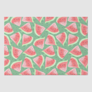 Schattigee zomer Kawaii Waterverf Watermeloen Tissuepapier