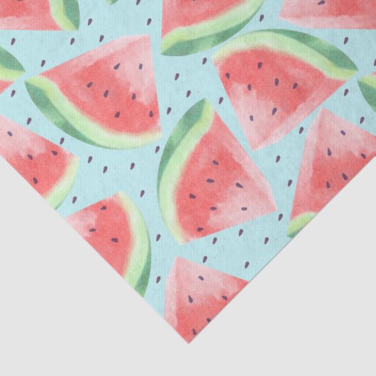 Schattigee zomer Kawaii Waterverf Watermeloen Tissuepapier (Detail)