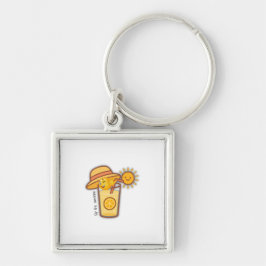Schattigee zomer limonade Cartoon T-shirt – Sunny Sleutelhanger