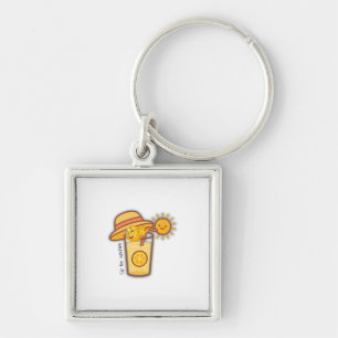 Schattigee zomer limonade Cartoon T-shirt – Sunny Sleutelhanger
