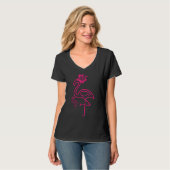 Schattigee Zomer Meisje Flamingo T-shirt (Voorkant volledig)