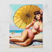 Schattigee  Zomer Pin Up Briefkaart (Voorkant)