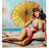 Schattigee  Zomer Pin Up Douchegordijn (Voorkant)