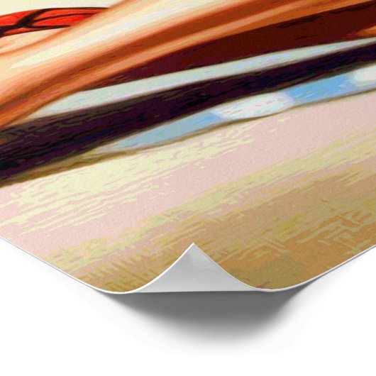 Schattigee Zomer Pin Up Poster (Hoek)