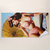 Schattigee Zomer Pin Up Strandlaken (Voorkant)