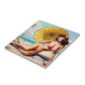 Schattigee  Zomer Pin Up Tegeltje (Zijkant)