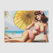 Schattigee  Zomer Pin Up Tissuepapier (Voorkant)