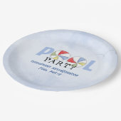 Schattigee Zomer Pool Custom Party Papieren Bordje (Gekanteld)