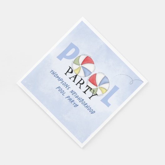 Schattigee Zomer Pool Party Custom Servet (Hoek)