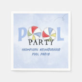 Schattigee Zomer Pool Party Custom Servet (Voorkant)