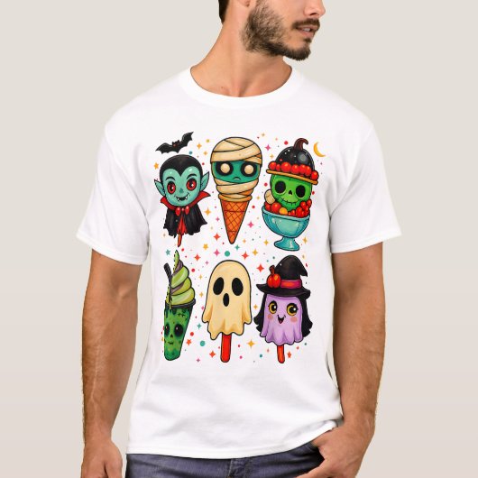 Schattigee Zomer Popsicle Horror Halloween Gift Sp T-shirt (Voorkant)