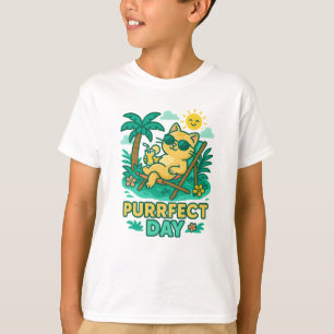 Schattigee Zomer Strand T-shirt Dag Kat Shirt