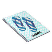 Schattigee zomer Teenslippers Art Journal Notitieboek (Rechterzijde)