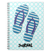 Schattigee zomer Teenslippers Art Journal Notitieboek (Voorkant)