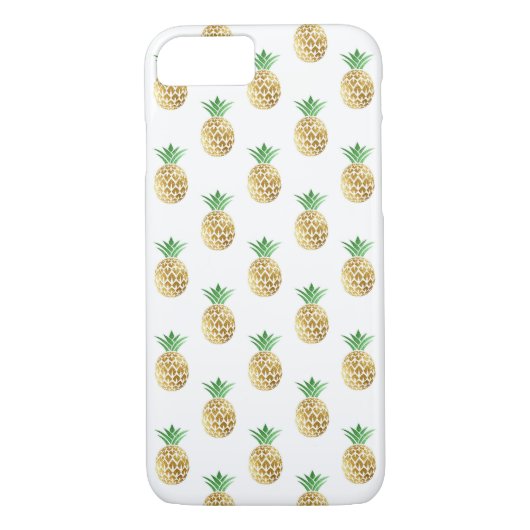Schattigee zomer tropische goudfolie ananaspatroon Case-Mate iPhone case (Achterkant)