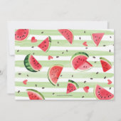 Schattigee Zomer Watermeloen Fruit Meisje 1e Verja Kaart (Achterkant)