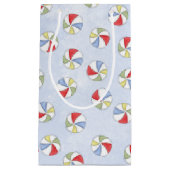 Schattigee zomer Waterverf Beach Balls Klein Cadeauzakje (Voorkant)