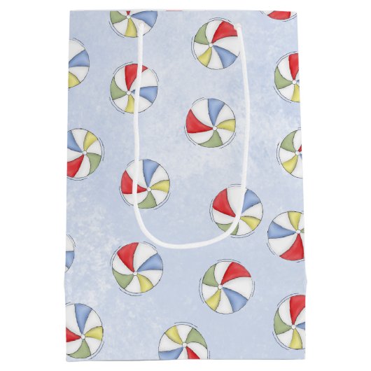 Schattigee Zomer Waterverf Pool Pattern Medium Cadeauzakje (Achterkant)