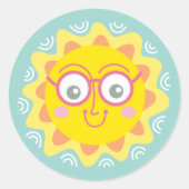 Schattigee zomer zonneschijn Sticker (Voorkant)
