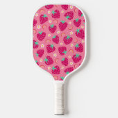 Schattigee zomeraardbei regenboog madeliefje pickleball paddle (Voorkant)