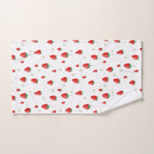 Schattigee zomeraardbeien en -bloesems bad handdoek (Handdoek)