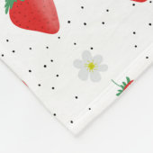 Schattigee zomeraardbeien en -bloesems fleece deken (Hoek)