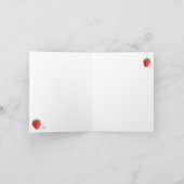 Schattigee zomeraardbeien en -bloesems kaart (Binnen)