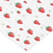 Schattigee zomeraardbeien en -bloesems korte tafelloper (Hoek)