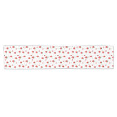 Schattigee zomeraardbeien en -bloesems korte tafelloper (Horizontaal)