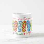 Schattigee zomercitaat gepersonaliseerd koffiemok (Center)