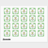 Schattigee zomerdaisy bloemblaadjesgradiënt Verjaa Vierkante Sticker (Vel)
