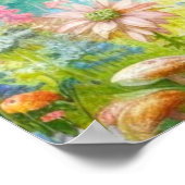 Schattigee Zomereland met Wildflowers Poster (Hoek)