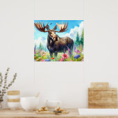 Schattigee Zomereland met Wildflowers Poster (Keuken)