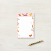 Schattigee Zomerillustratie IJsvrucht Post-it® Notes (Op bureau)