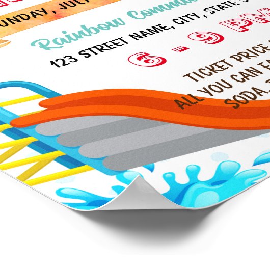 Schattigee Zomerpark themafilter Poster (Hoek)