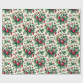 Schattigee zomerse decoupage voor aardbeien cadeaupapier (Vlak)